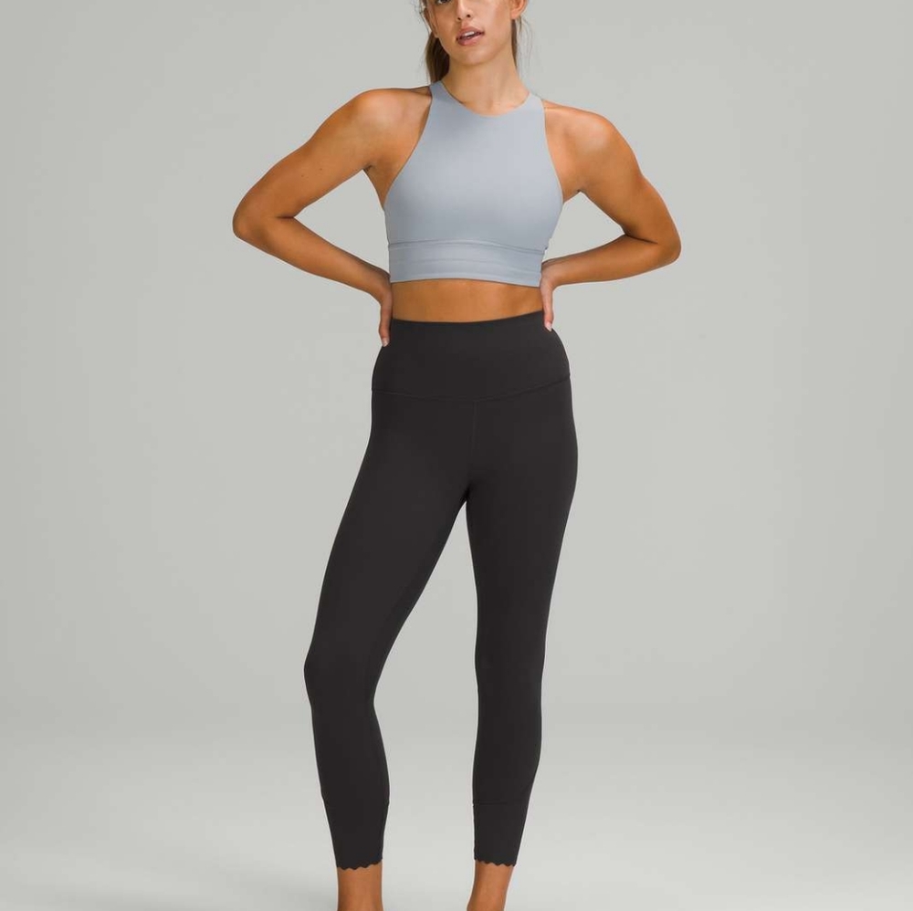 Lululemon Align HR 25" Scallop hem black granite